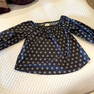 Maeve can be worn on/off shoulder print top